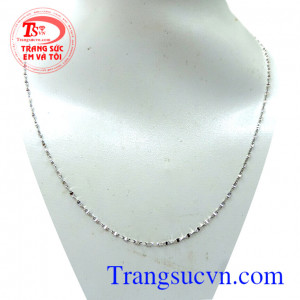 Dây chuyền vàng trắng 18k Ý