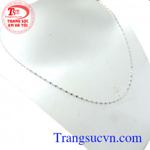 Dây chuyền vàng trắng 18k Ý