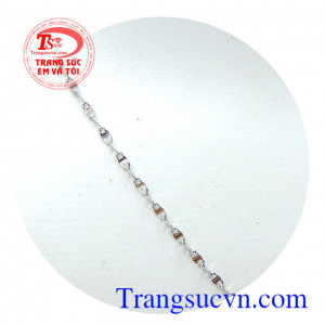 Dây chuyền vàng trắng 18k Ý