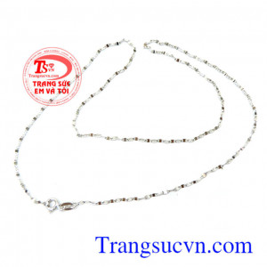 Dây chuyền vàng trắng 18k Ý
