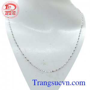 Dây chuyền vàng trắng 18k Ý
