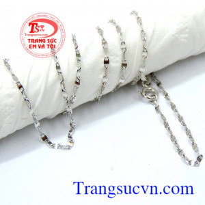 Dây chuyền vàng trắng 18k Ý