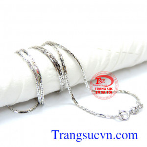 Dây nữ trắng vàng 18k giá rẻ,vòng cổ vàng trắng sang trọng chất lượng vàng tây,dây chuyền vàng trắng đẹp,vòng vàng ý nhập khẩu đẹp, dây chuyền cho nữ tinh tế đẹp