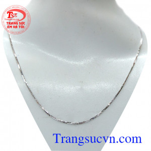 Dây nữ trắng vàng 18k giá rẻ,vòng cổ vàng trắng sang trọng chất lượng vàng tây,dây chuyền vàng trắng đẹp,vòng vàng ý nhập khẩu đẹp, dây chuyền cho nữ tinh tế đẹp