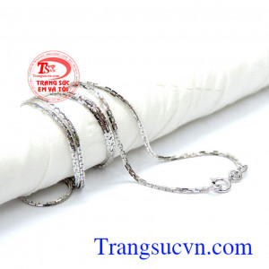 Dây nữ trắng vàng 18k giá rẻ,vòng cổ vàng trắng sang trọng chất lượng vàng tây,dây chuyền vàng trắng đẹp,vòng vàng ý nhập khẩu đẹp, dây chuyền cho nữ tinh tế đẹp