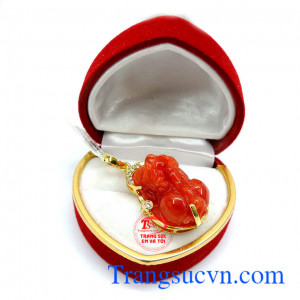 Mặt tỳ hưu bọc vàng 14k giao hàng trên toàn quốc.