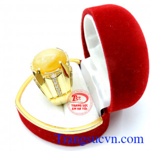 Nhẫn nam sapphire vàng