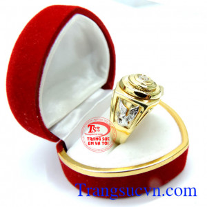 Nhẫn đại bàng cá tính, nhẫn nam vàng tây 10k đẹp