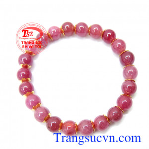 Chuỗi hạt tay ruby bọc vàng, vòng tay nữ vàng. 