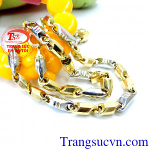 Dây nam 14k mạnh mẽ, dây chuyền nam vàng tây 14k thiết kế tinh tế, vàng sáng bóng, bảo hành 12 tháng