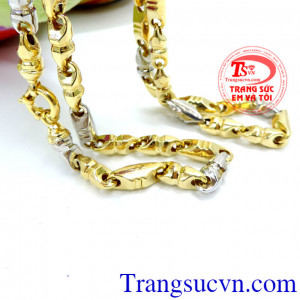 Dây chuyền nam vàng tây sang trọng