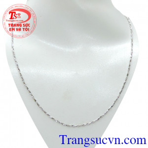Dây nữ nhập khẩu 10k xinh,dây chuyền vàng trắng italy 10k nhập khẩu