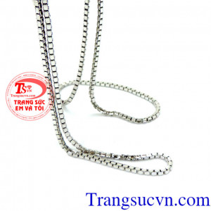 Dây nữ mắt xích vuông 10k Italy