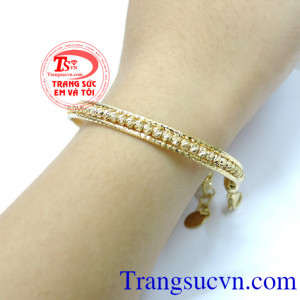 Lắc vàng tây 10k cho nữ. Lắc nữ Ý xinh xắn