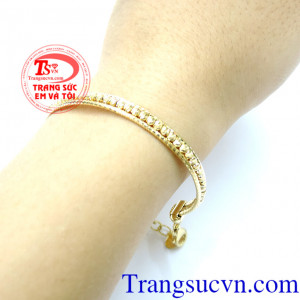 Lắc nữ Ý xinh xắn, lắc vàng tây nhập khẩu. 