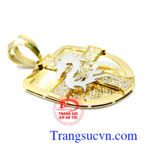 sản phẩm đẳng cấp dành cho phái mạnh. Mặt dây nam vàng tây rồng đẹp