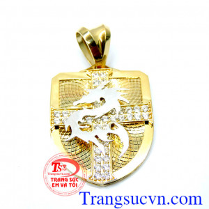 Mặt dây nam vàng tây rồng đẹp