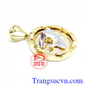 mặt dây chuyền nam vàng khách hàng ưa chuộng, Mặt dây chuyền nam hình báo đẹp