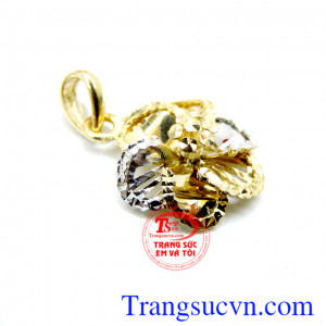 Mặt dây chuyền vàng 10k cho nữ. Mặt dây chuyền nữ hoa đẹp