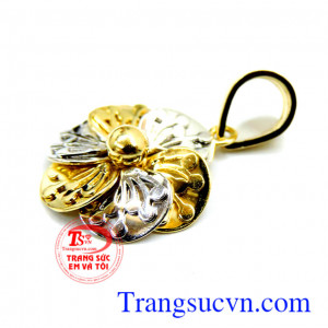Mặt nữ sang trong giá rẻ. Mặt dây nữ hoa vàng tây 10k