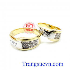 Nhẫn cặp vàng tây đẹp