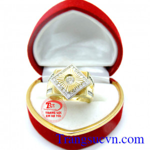 Nhẫn nam vàng tây kiểu đẹp