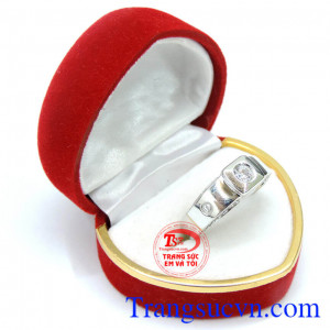 Nhẫn nam vàng trắng sang trọng