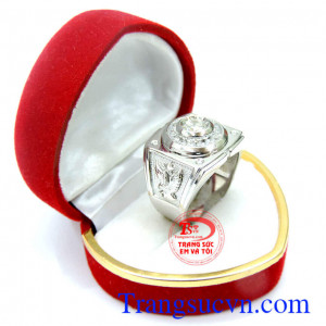 Nhẫn Nam Vàng Trắng