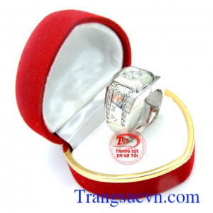 Nhẫn nam kim cương đẳng cấp, nhẫn nam đẹp Uy tín, Khách hàng ưa chuộng vàng trắng giao toàn quốc thanh toán an toàn tuyệt đối