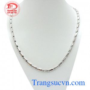 Dây chuyền vàng trắng đeo hợp thời trang bảo hành 12 tháng