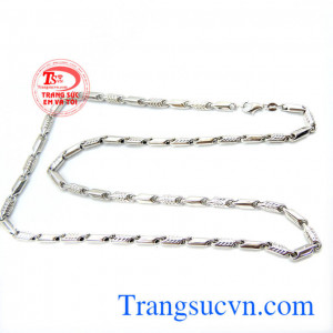 Dây vàng trắng Italy 18k sang trọng và mạnh mẽ