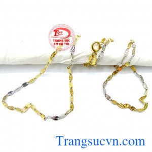 Dây chuyền vàng ý 18k dạng mảnh