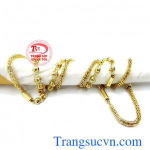 Dây chuyền vàng 18k trẻ trung, dây chuyền vàng tây đẹp nhập khẩu từ Italy