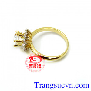 Nhẫn dành cho nữ xinh. Nhẫn nữ đá quý vàng 10k korea