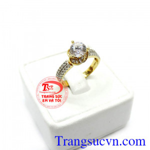 Nhẫn nữ điệu đà sang trọng. Nhẫn nữ đá quý korea 10k