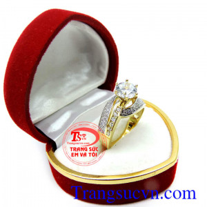 Nhẫn nữ korea 10k kim cương