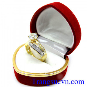 Nhẫn nữ korea 10k kim cương