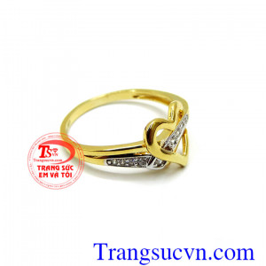 Nhẫn nữ 10k vàng tây korea