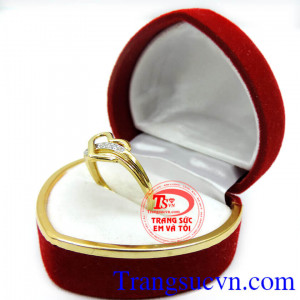 Nhẫn nữ 10k vàng tây korea