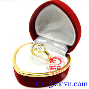Nhẫn nữ vàng tây korea