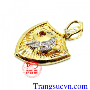 Mặt dây chuyền vàng báo đẹp, dành cho phái mạnh, đeo hợp thời trang, nổi bật và nam tính,Mặt dây nam hình báo vàng 10k