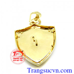 mặt dây chuyền nam vàng khách hàng ưa chuộng, Mặt dây nam hình báo vàng 10k