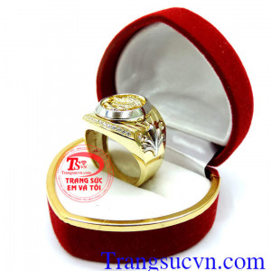 Nhẫn nam đeo hợp thời trang, chất lượng vàng đảm đeo bền đẹp sáng bóng, tinh tế và sang trọng dành cho phái mạnh