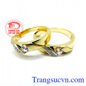 Nhẫn cưới cặp đôi uyên ương Korea