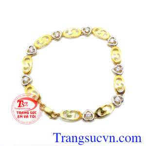 Bán lắc nữ đảm bảo chất lượng. Lắc tay nữ vàng 10k đá quý