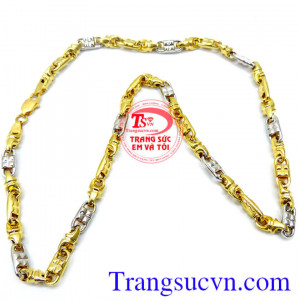 Dây chuyền nam vàng tây sang trọng