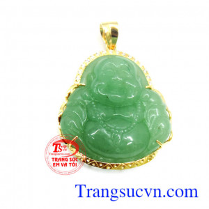 Mặt di lặc aventurin vàng 14k