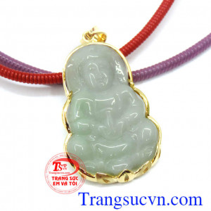 trang sức uy tín lâu năm trên toàn quốc, mặt ngọc quan âm phong thủy đem lại may mắn, Mặt ngọc cẩm thạch quan âm trắng