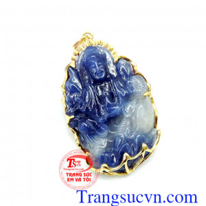 Quan âm sapphire lam tài lộc