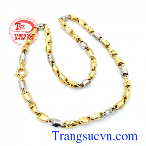 Dây nam 14k 3 đốt vàng 1 trắng đẹp, dây chuyền nam cá tính, dây nam vàng thiết kế đơn giản, mẫu mã đa dạng phong phú